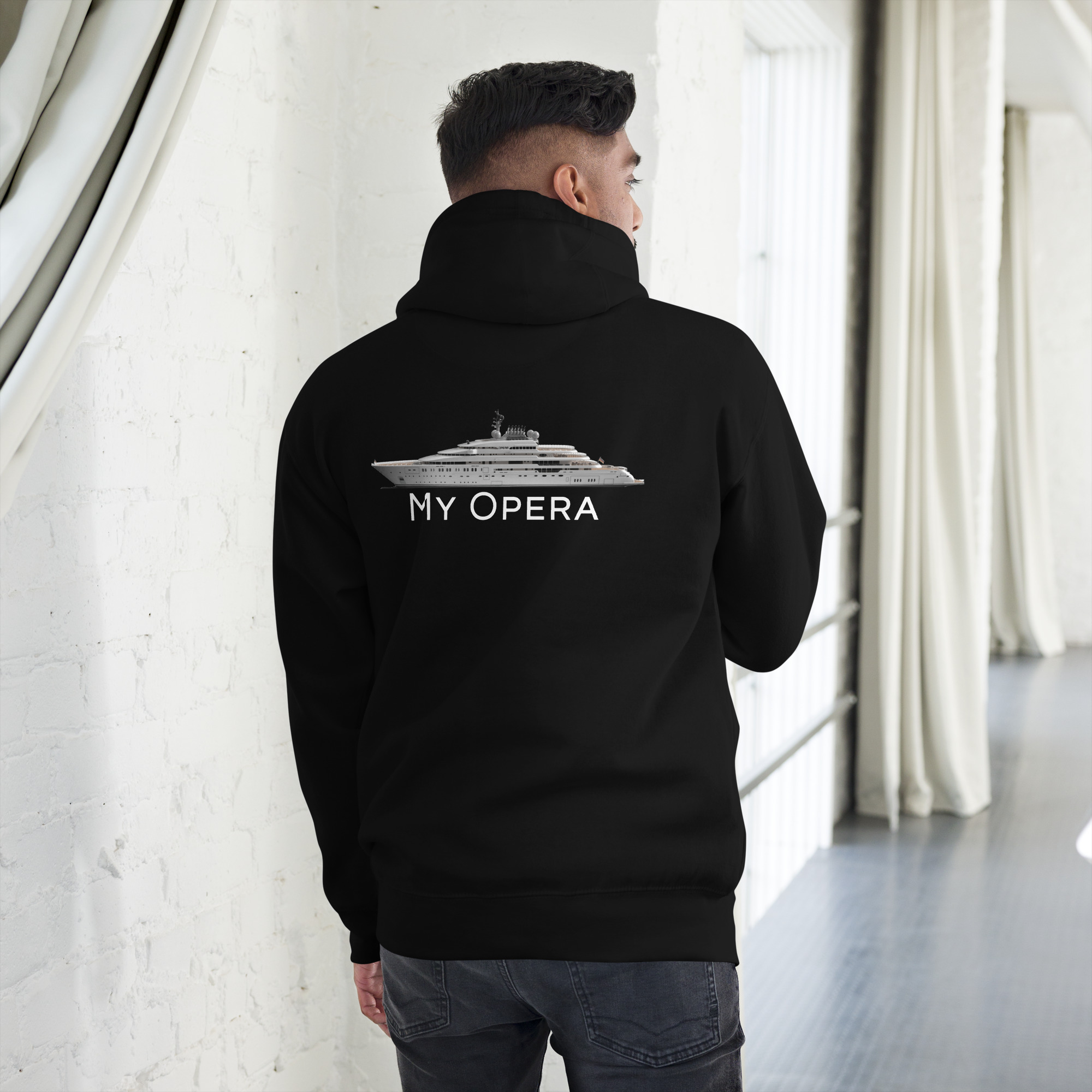 Unisex-Kapuzenpullover/ Hoodie Superyacht OPERA – Bild 3
